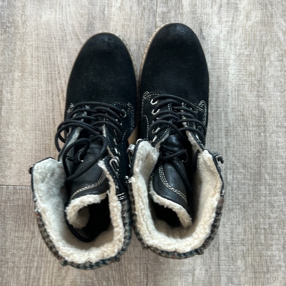 White mountain boots NWT black with plaid detailing - Picture 3 of 6